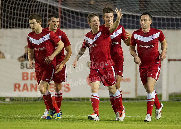 Brora 6 v Wick 2  038 p _MDR4180 celebrating Zander Sutherlands hat trick