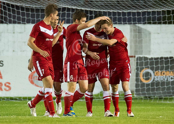 Brora 6 v Wick 2  037 p _MDR4176 celebrating Zander Sutherlands hat trick