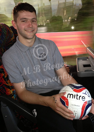 Sam Mackay with the match ball