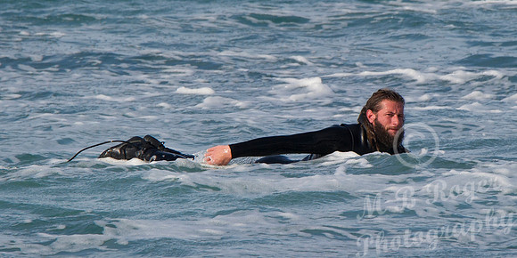 Surfing off Thurso East