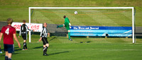 Friendly pre-season match between Wick Academy and Livingstone played at Harmsworth Park home of Highland League team Wick Academy. Wick goalkeeper Michael Gray watches the ball fly past him