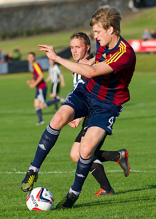 Friendly pre-season match between Wick Academy and Livingstone played at Harmsworth Park home of Highland League team Wick Academy. Wick Academy player Richard MacAdie