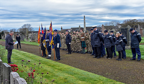 Thurso War Graves Ceremony 12/11/2022 - Thurso Cemetery - 12/11/