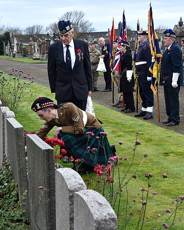 Thurso War Graves Ceremony 12/11/2022 - Thurso Cemetery - 12/11/