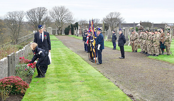 Thurso War Graves Ceremony 12/11/2022 - Thurso Cemetery - 12/11/