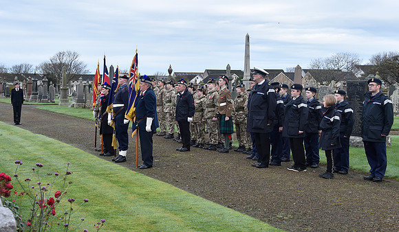 Thurso War Graves Ceremony 12/11/2022 - Thurso Cemetery - 12/11/