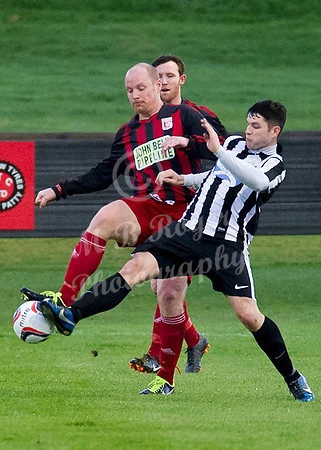 Wick 2 v Inverurie 2  SHFL 23/11/2013<br/>Wick's Sam Mackay and Inverurie's Martin Bavidge