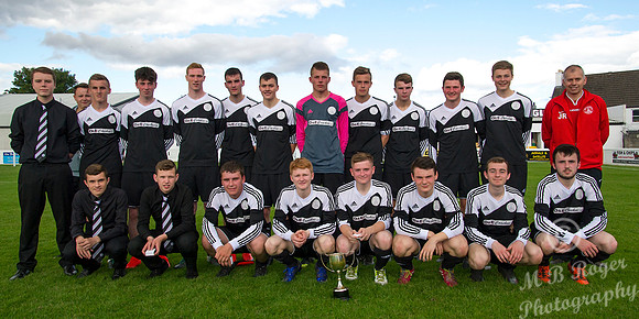 Wick Academy Under 17's Championship team with trophy