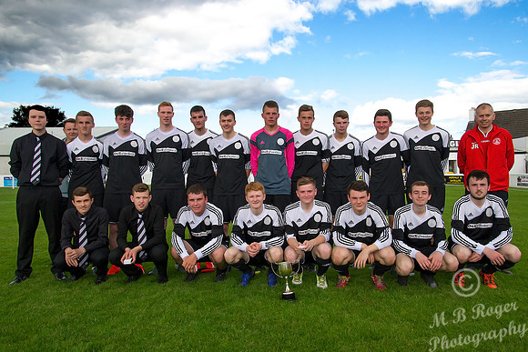 Wick Academy Under 17's Championship team with trophy