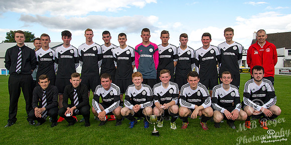 Wick Academy Under 17's Championship team with trophy