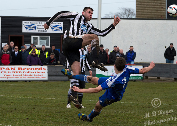 Wick Academy 1 v Cove Rangers 1 SHFL Harmsworth Park 04/04/2015