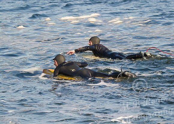 Surfing off Thurso East
