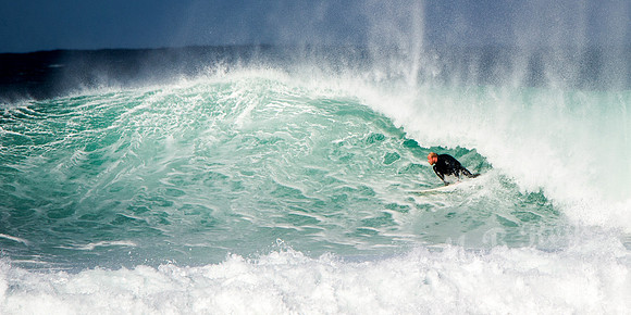 Surfing off Thurso East