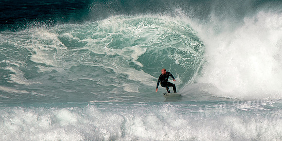 Surfing off Thurso East
