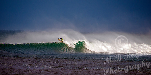 Surfer off Thurso East