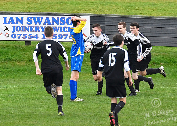 Under 17s Wick 1 v Lossiemouth 1  Harmsworth Park 29/11/2016